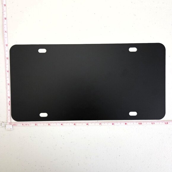 Cadillac Front License Plate Cover Black 12x6 inch Cadi Inspired Car Logo NEW - Picture 5 of 6